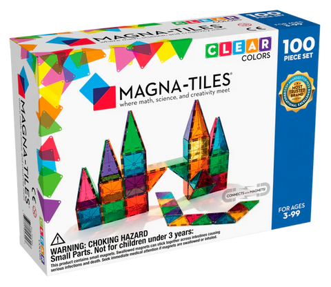 MAGNA-TILES Clear Colors 100 Piece Set
